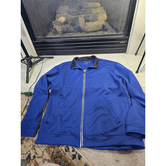 Pebble Beach Jacket Men SZ LARGE  Jacket Blue Full Zip side pockets - Picture 1 of 7